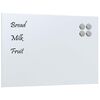 vidaXL Wall-mounted Magnetic Board White 60x40 cm Tempered Glass