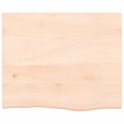 vidaXL Table Top 60x50x2 cm Untreated Solid Wood Oak