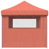 vidaXL Foldable Party Tent Pop-Up with 3 Sidewalls Terracotta