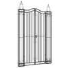 vidaXL Garden Gate Black 121x8x200 cm Wrought Iron