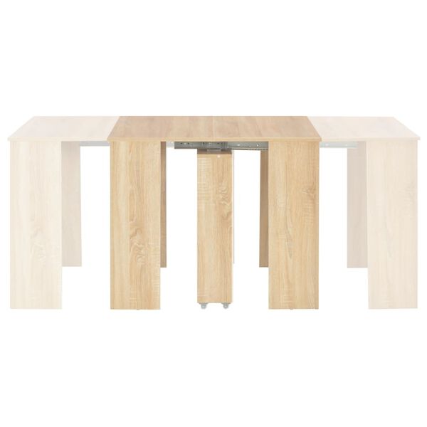 vidaXL Extendable Dining Table Sonoma Oak 175x90x75 cm