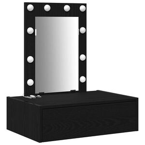 vidaXL Dressing Table Black 60 x 40 x 70 cm Engineered Wood