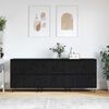 vidaXL Sideboards 3 pcs Black oak 180 x 35 x 70 cm Engineered wood