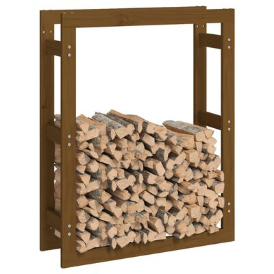 vidaXL Firewood Rack Honey Brown 80x25x100 cm Solid Wood Pine