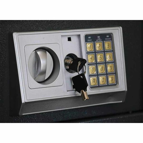vidaXL Digital Safe with Lock Dark grey 31 x 20 x 20 cm Steel
