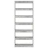 vidaXL Book Cabinet Concrete Grey 80 x 30 x 198 cm Engineered Wood
