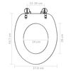 vidaXL WC Toilet Seats with Soft Close Lid 2 pcs MDF Savanne Design