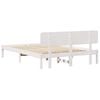vidaXL Bed Frame with Headboard White 160 x 200 cm Solid Pine Wood