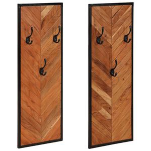 vidaXL Coat Racks 2 pcs 35x1x90 cm Solid Wood Acacia