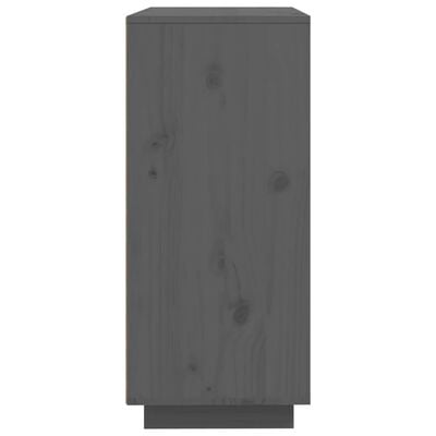 vidaXL Sideboard Grey 60x35x80 cm Solid Wood Pine