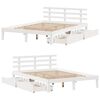 vidaXL Bed Frame with Drawers without Mattress White 160x200 cm