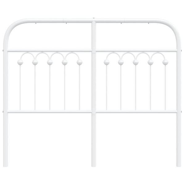 vidaXL Metal Replace Headboard White 120 cm