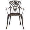 vidaXL Garden Dining Set 5 pcs Bronze 90 x 90 x 75 cm Cast Aluminium