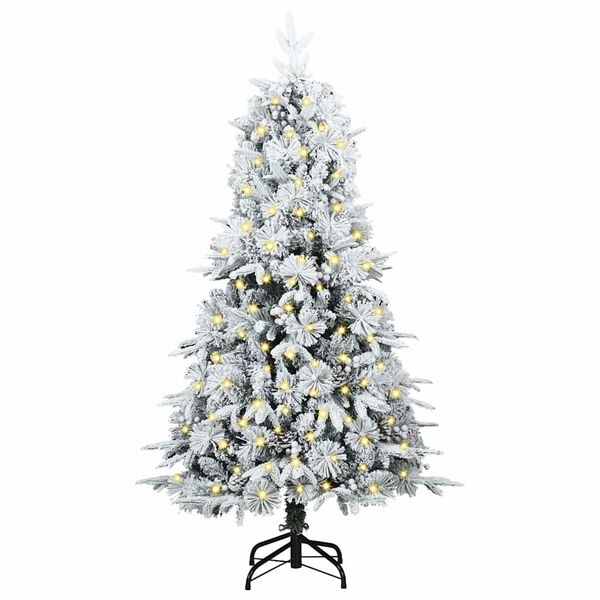 vidaXL Artificial Hinged Christmas Tree Green 120 cm PE and PVC