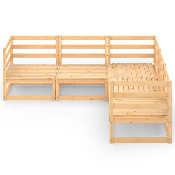 vidaXL 5 Piece Garden Lounge Set Solid Wood Pine
