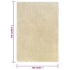 vidaXL High Pile Shaggy Rug Beige 160x230 cm 50 mm