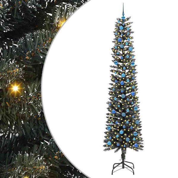 vidaXL Artificial Christmas Tree with 300 LEDs with Stand Green 240 cm