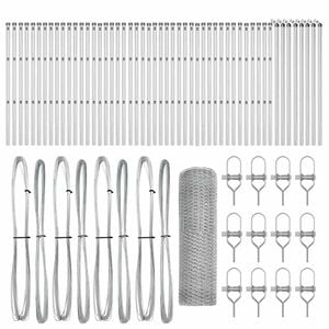 vidaXL Ground Fix Welded Wire Fence 100 x 0.5 m (W x H)