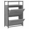 vidaXL Shoe Cabinet Grey Sonoma 75x34x112 Engineered Wood