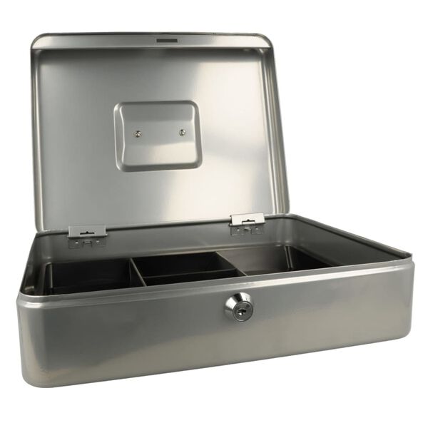 WESTCOTT Cash Box 301x242x91 mm Silver