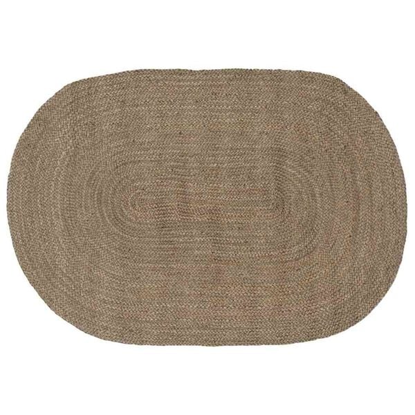 vidaXL Rug Natural and Black 300 x 300 cm Jute