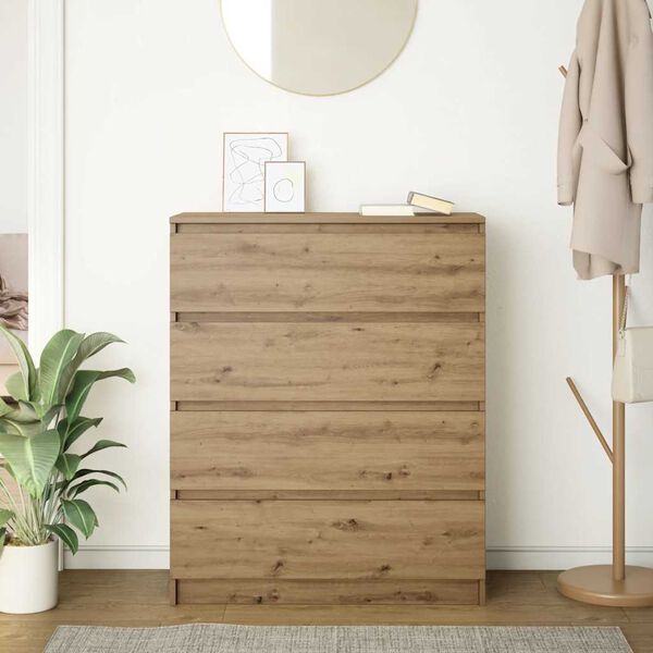 vidaXL Sideboard Artisan Oak 80x35x99 cm Engineered Wood