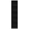 vidaXL Bookcase Black Oak 40x24x176 cm Engineered Wood
