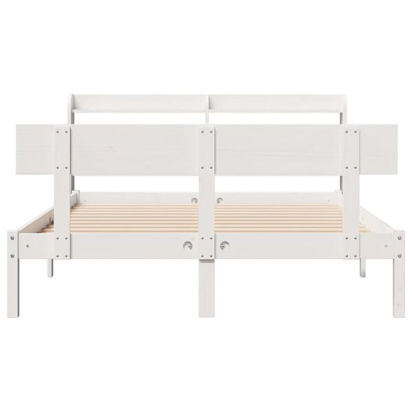 vidaXL Bed Frame without Mattress White 120x200 cm Solid Wood Pine