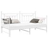 vidaXL Daybed Frame with Headboard White 90 x 200 cm Steel