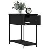 vidaXL Bedside Cabinet Black 30x60x60 cm Engineered Wood