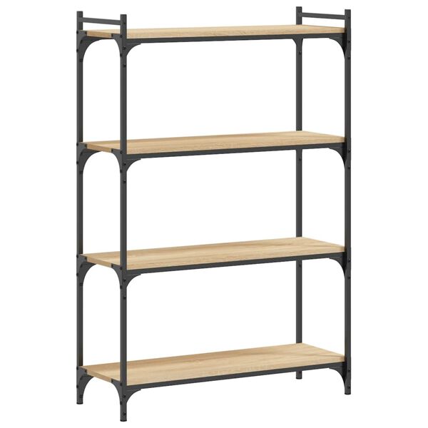 vidaXL Bookcase 4-Tier Sonoma Oak 80x30x120 cm Engineered Wood