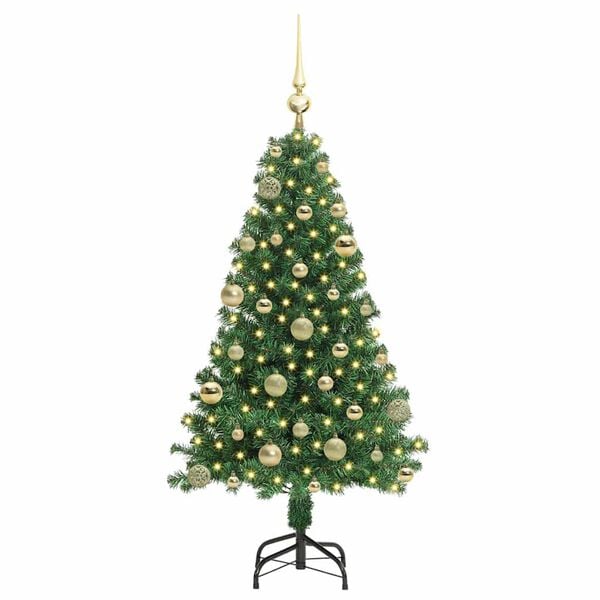 vidaXL Artificial Christmas Tree with 150 LEDs with Stand Green 120 cm
