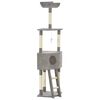 vidaXL Cat Tree with Sisal Scratching Post Grey 180 cm