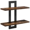 vidaXL Floating Shelves Smoked Oak 40 x 15 x 40 cm Engineered Wood