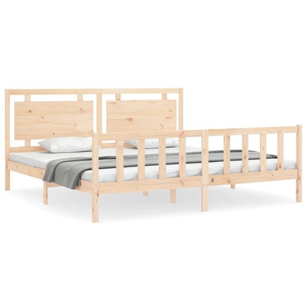 vidaXL Bed Frame without Mattress Solid Wood Pine