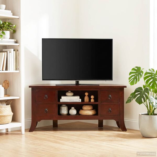 vidaXL TV Cabinet Brown 100 x 40.5 x 46 cm Solid Mahogany Wood