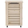 vidaXL Laundry Basket with Wheels RANA 45x45x64 cm Solid Wood Pine
