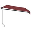 vidaXL Manual Retractable Awning Burgundy 350x250 cm