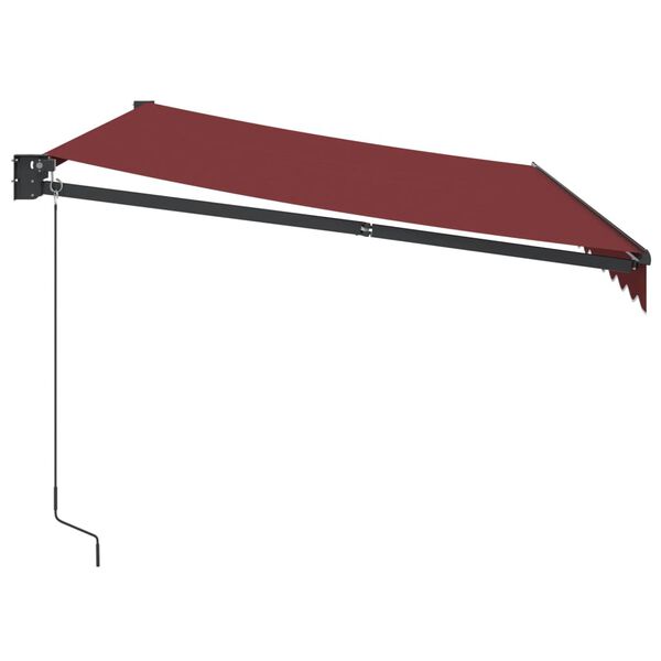 vidaXL Manual Retractable Awning Burgundy 350x250 cm