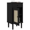 vidaXL Bedside Cabinet SENJA Rattan Look Black 40x35x80 cm Solid Wood Pine