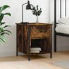 vidaXL Bedside Cabinet Smoked Oak 40x42x50 cm Engineered Wood