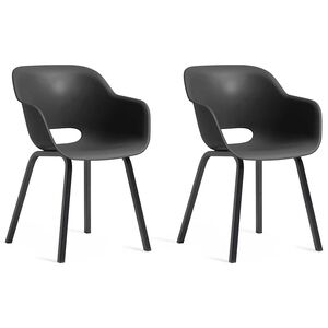 Keter Garden Chair with Metal Legs Noa 2 pcs Graphite