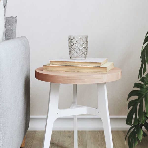 vidaXL Table Top &Oslash;30x2.5 cm Round Solid Wood Beech