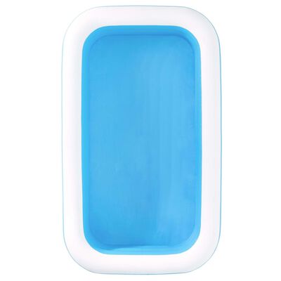 Bestway Family Rectangular Inflatable Pool 262x175x51cm Blue and White