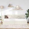 vidaXL Corner Bed Frame with Headboard Cream 90 cm x 190 cm Velvet