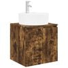 vidaXL Wall-Mounted Sink Vanity Smoked Oak 49.5 x 44.5 x 65 cm