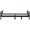 vidaXL Bed Frame without Mattress Black 90x190 cm Single Solid Wood Pine