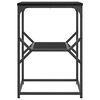 vidaXL Side Table Black Oak 41 x 40 x 60 cm Engineered Wood and Steel