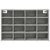 vidaXL Shoe Cabinet Concrete grey 103 x 30 x 67 cm Engineered Wood