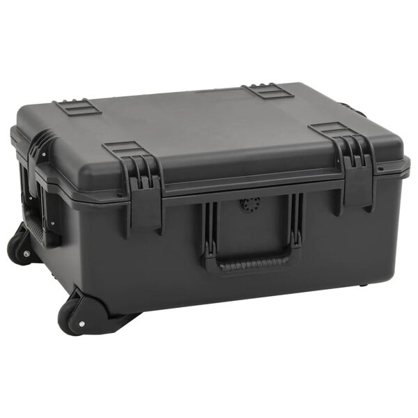 vidaXL Portable Flight Case Black 62.5x50x28.5 cm PP
